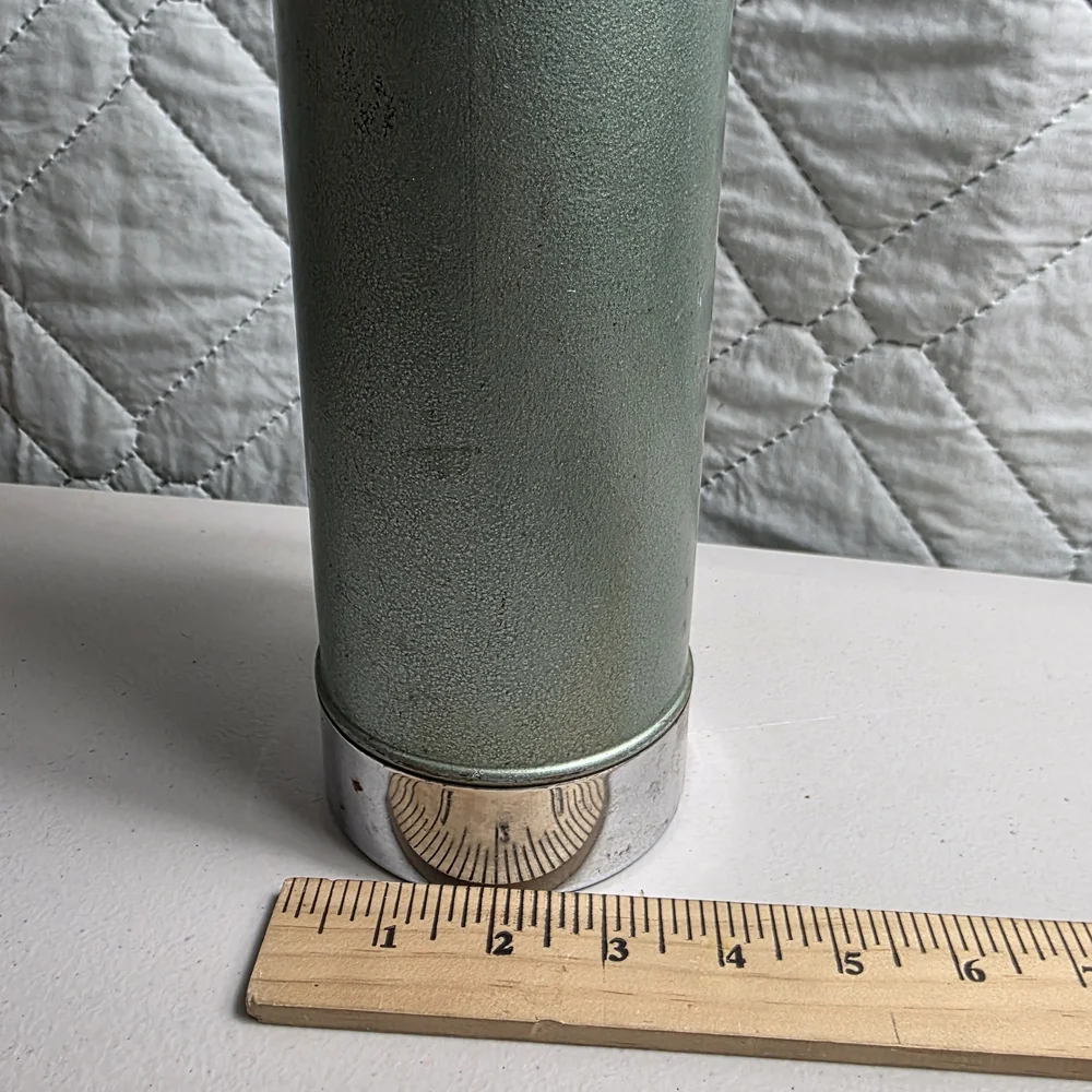 Aladdin Stanley Green Vacuum Bottle Thermos Quart A-944DH USA Pour Spout Top VTG - Picture 5 of 10